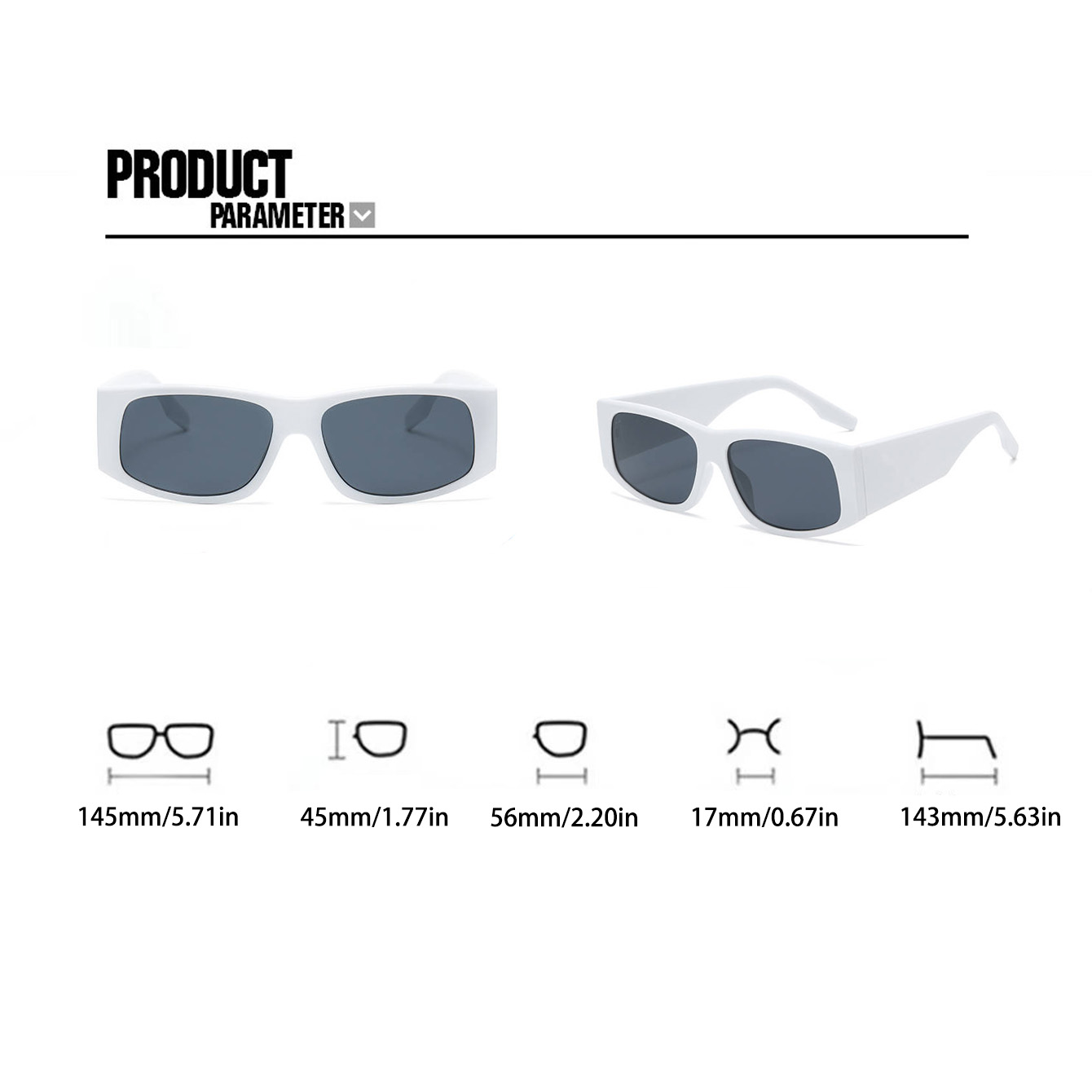 Streetwear Cool Style Solid Color Pc Square Full Frame Women's Sunglasses display picture 13