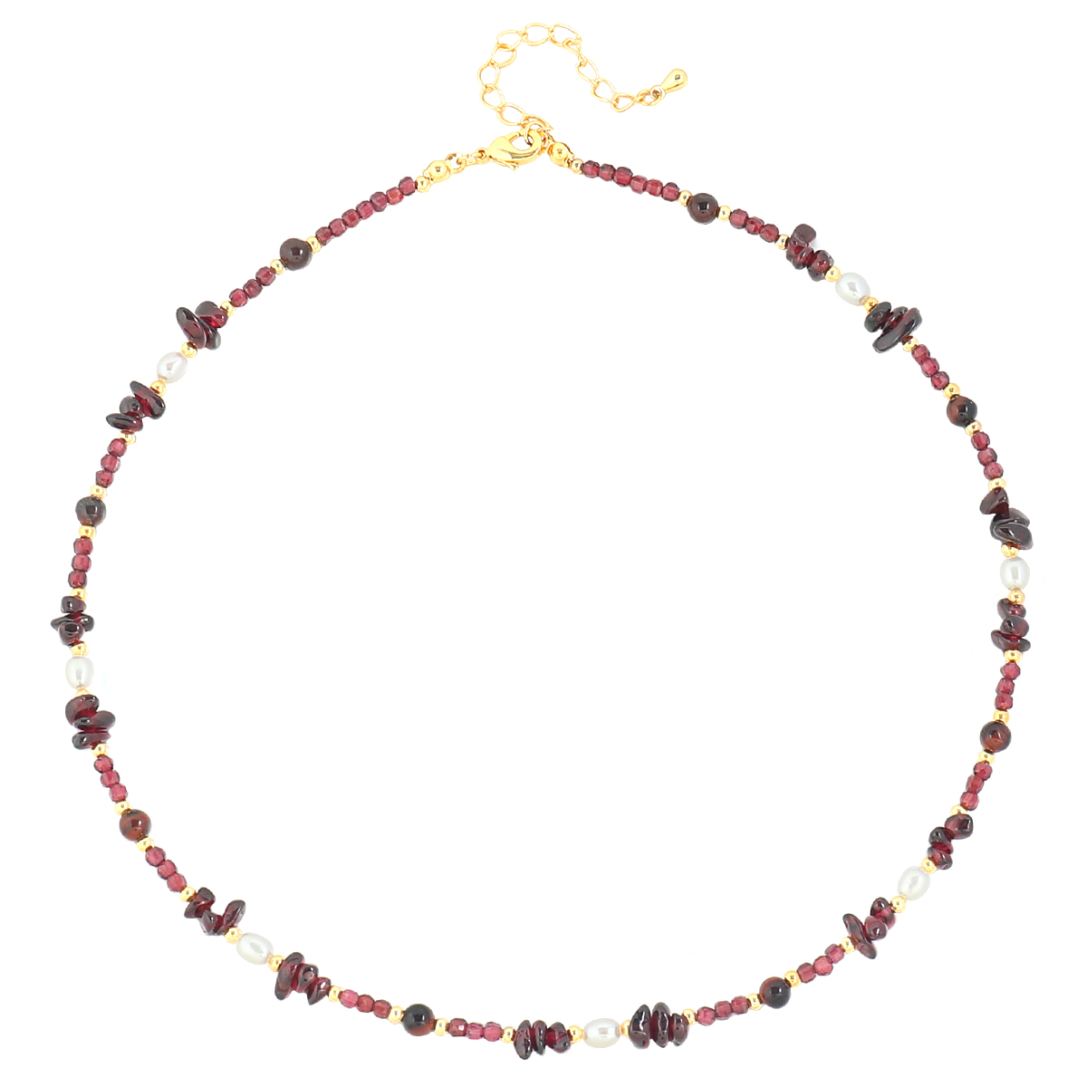 Ferien Einfacher Stil Farbblock Süßwasserperle Stein Kupfer Asymmetrisch Perlen 18 Karat Vergoldet Frau Halskette display picture 1