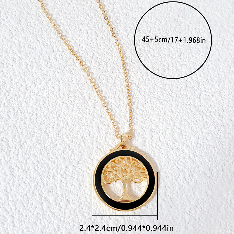 Copper Gold Plated Simple Style Classic Style Hollow Out Color Block Pendant Necklace display picture 10
