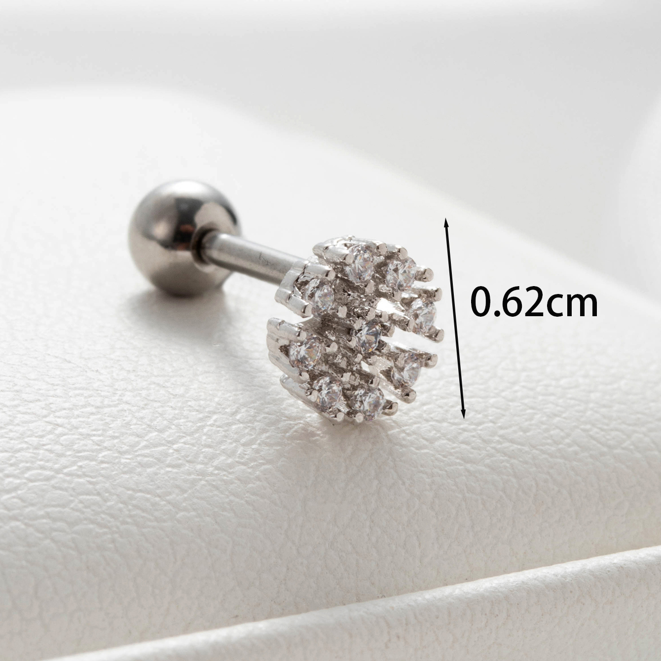1 Piece Casual Simple Style Classic Style Flower Inlay Copper Zircon Ear Studs display picture 2