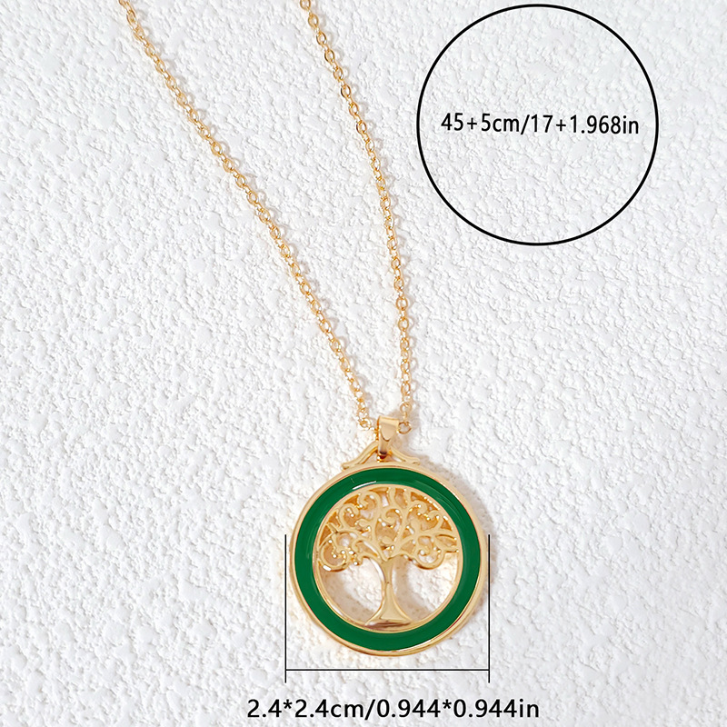 Copper Gold Plated Simple Style Classic Style Hollow Out Color Block Pendant Necklace display picture 11