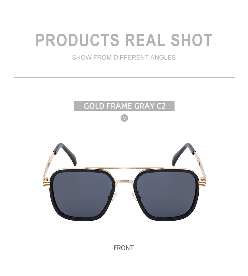Retro Commute Solid Color Pc Square Full Frame Men's Sunglasses display picture 8