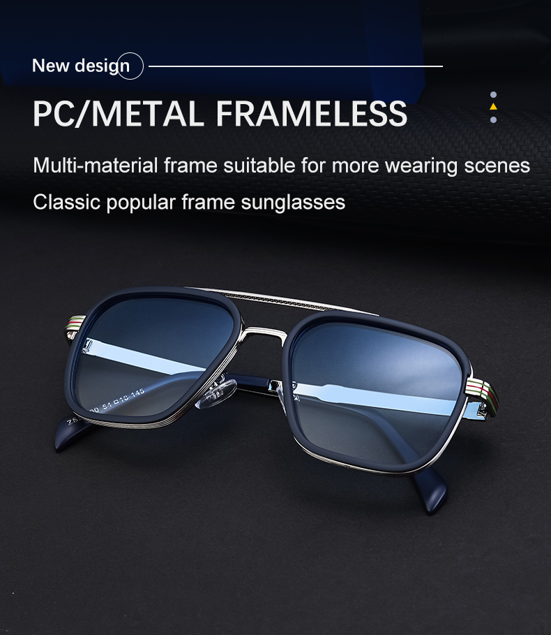 Retro Commute Solid Color Pc Square Full Frame Men's Sunglasses display picture 17