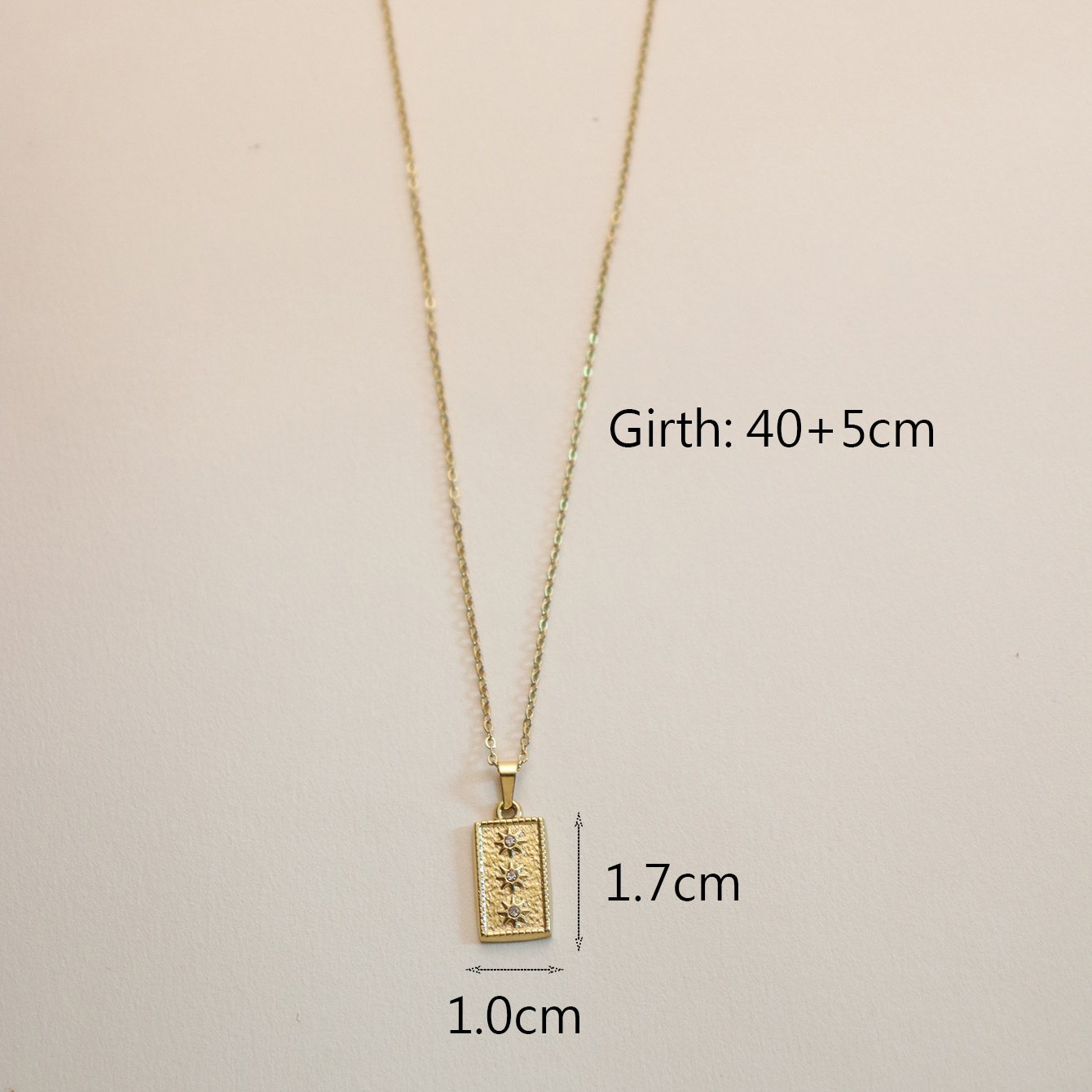 304 Stainless Steel 18K Gold Plated Retro Inlay Square Moon Oval Natural Stone Zircon Pendant Necklace display picture 24