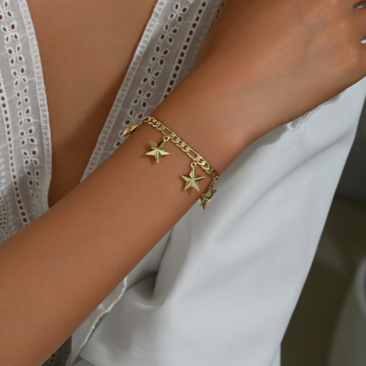 Le Cuivre Décontractée Élégant Style Classique Star Bracelets display picture 4