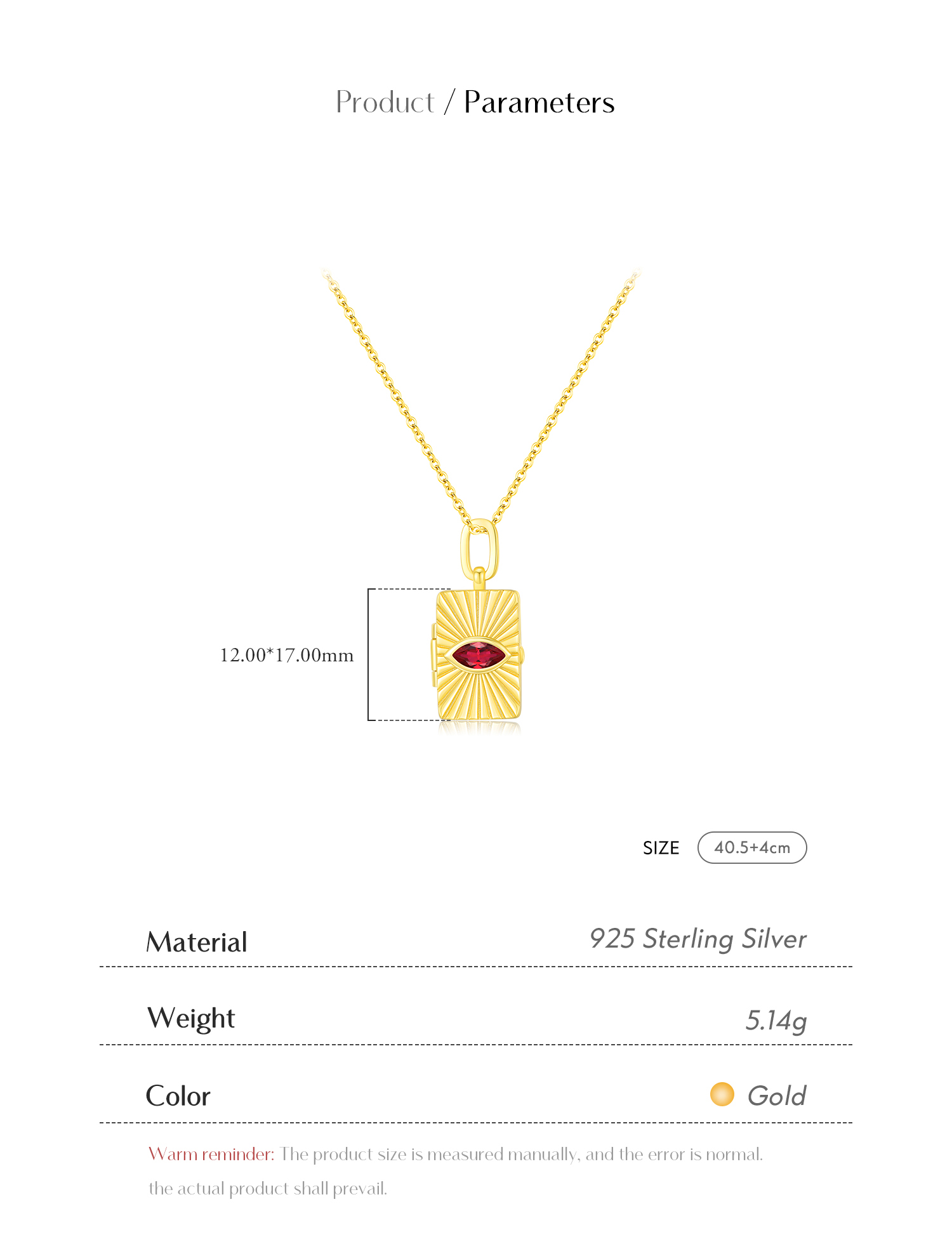 Argent Sterling Plaqué Or 14K Romantique Style Simple Placage Incruster Rectangle Zircon Pendentif display picture 1