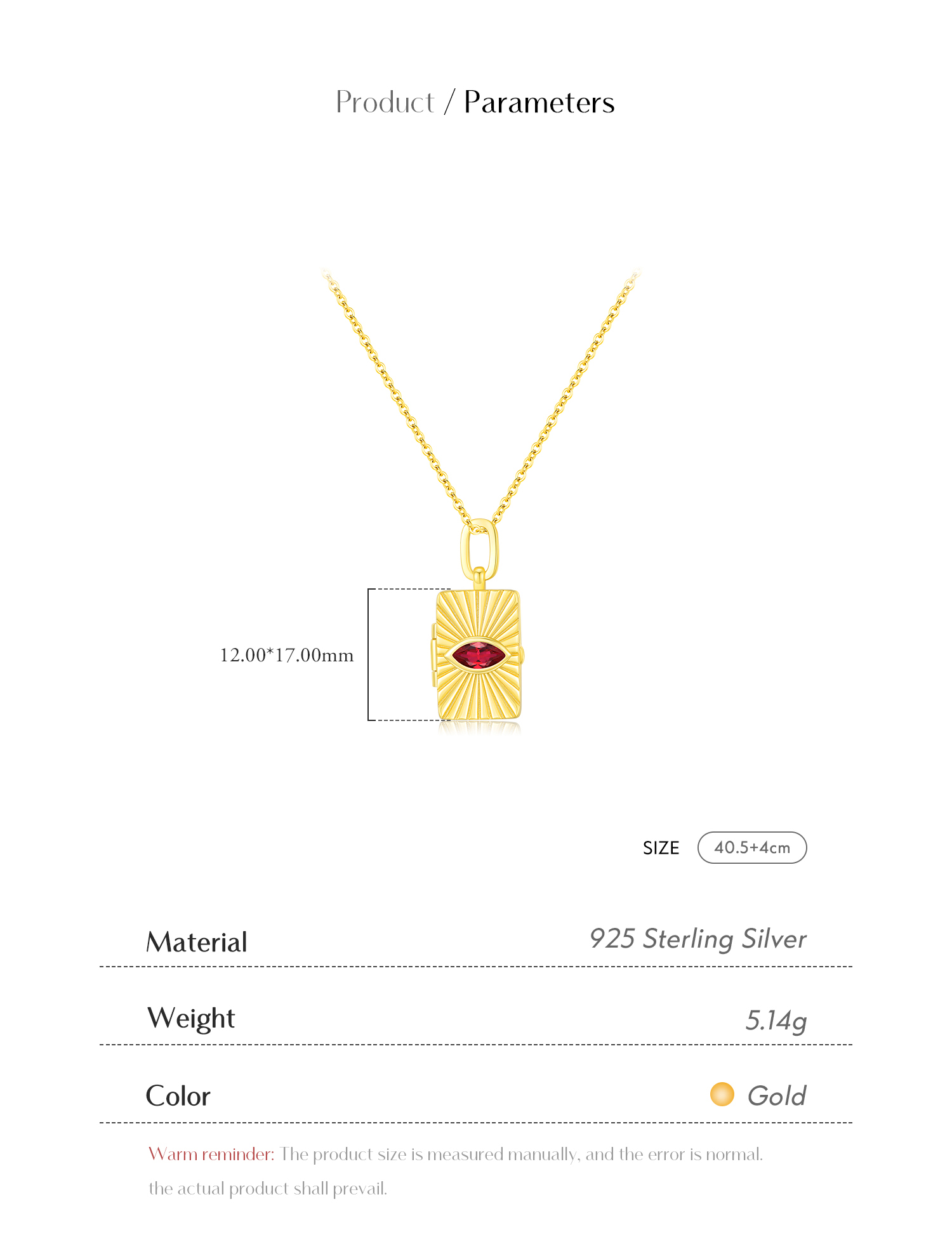 Sterling Silver 14K Gold Plated Romantic Simple Style Plating Inlay Rectangle Zircon Pendant Necklace display picture 1