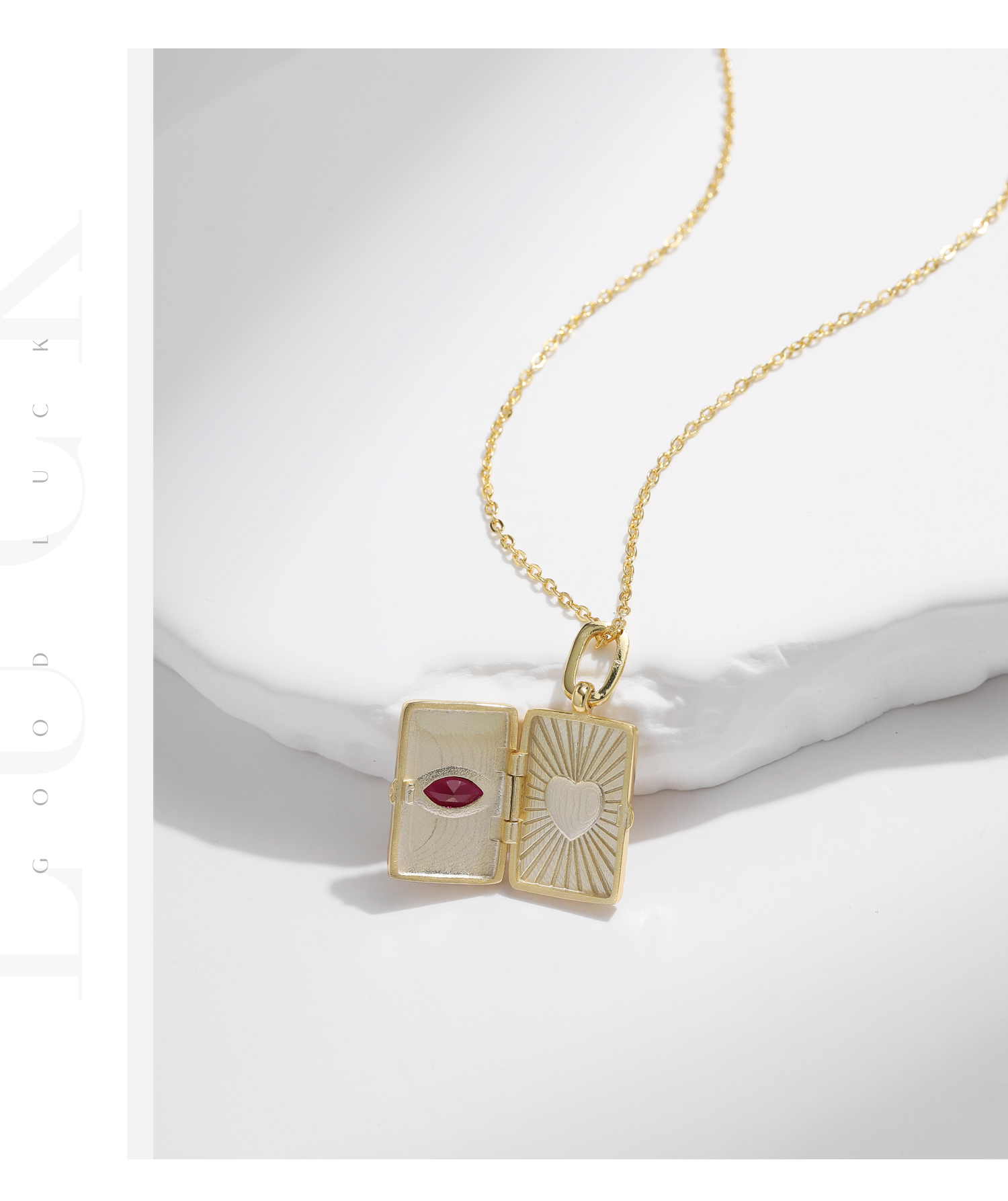 Argent Sterling Plaqué Or 14K Romantique Style Simple Placage Incruster Rectangle Zircon Pendentif display picture 3