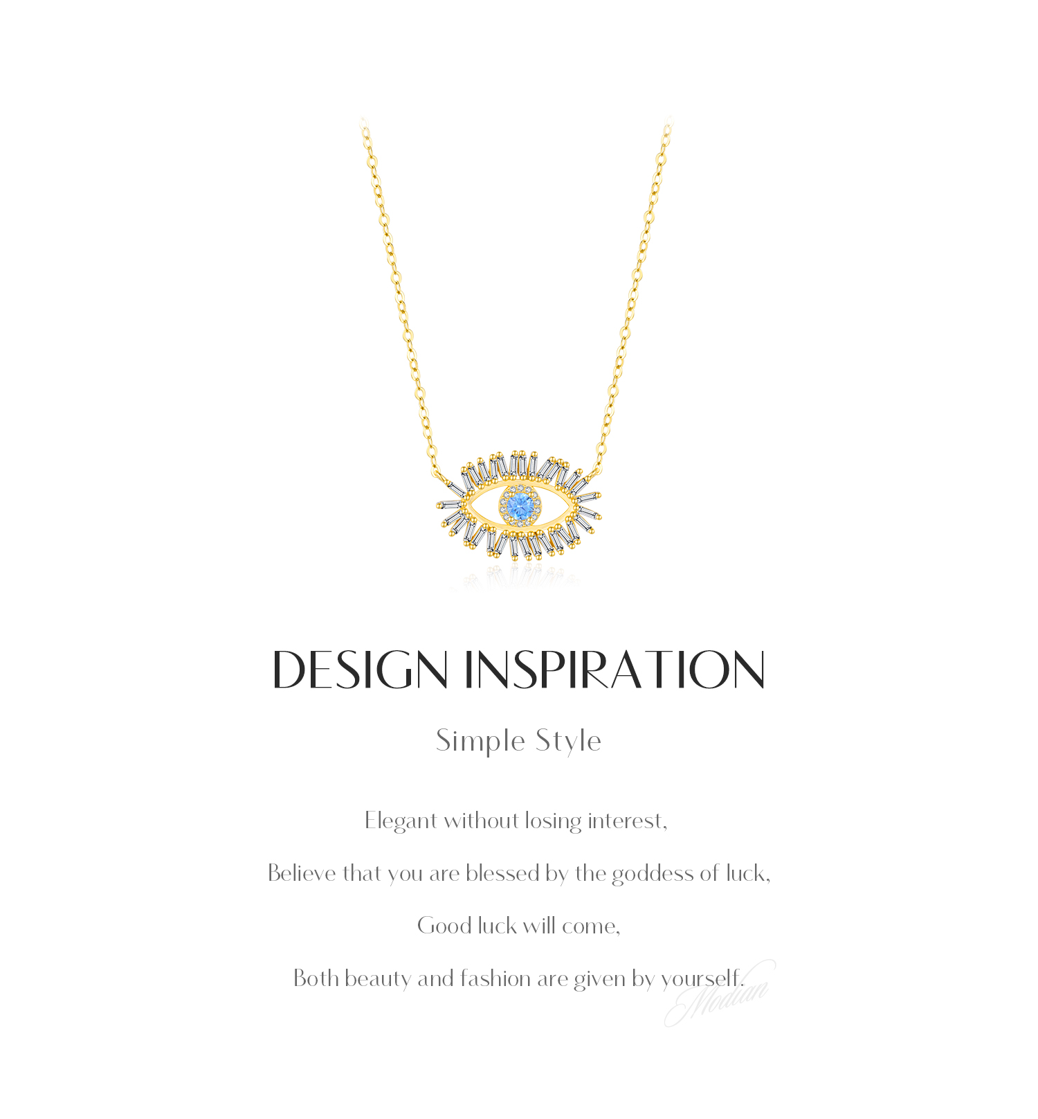 Sterling Silver 14K Gold Plated Casual Simple Style Plating Inlay Devil's Eye Zircon Pendant Necklace display picture 1