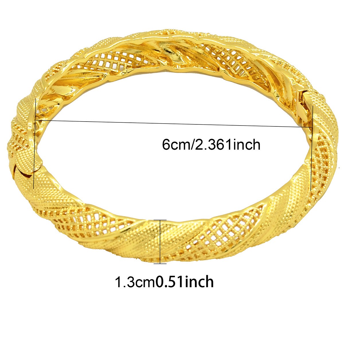 IG Style Simple Style Solid Color 24K Gold Plated Alloy Wholesale Bangle display picture 13