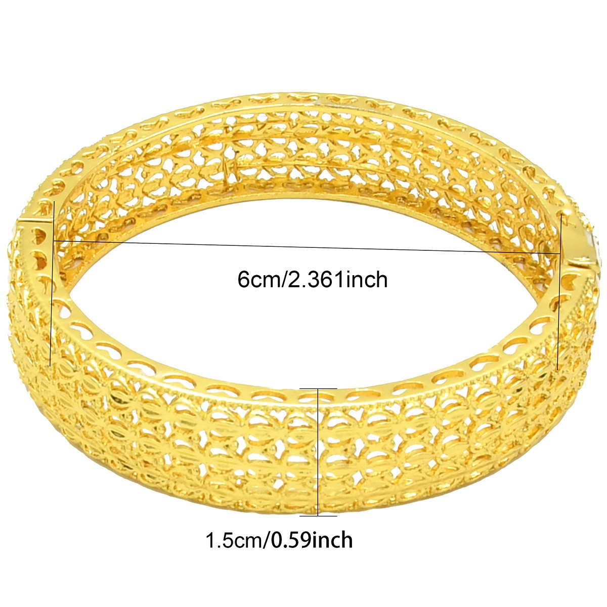 IG Style Simple Style Solid Color 24K Gold Plated Alloy Wholesale Bangle display picture 15