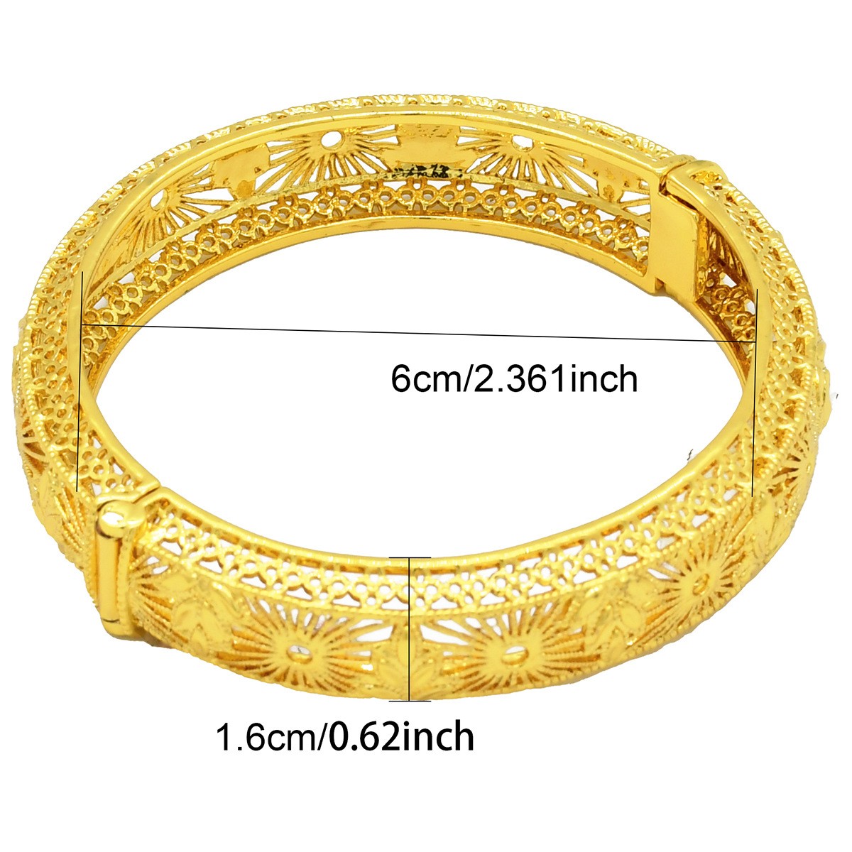 IG Style Simple Style Solid Color 24K Gold Plated Alloy Wholesale Bangle display picture 14