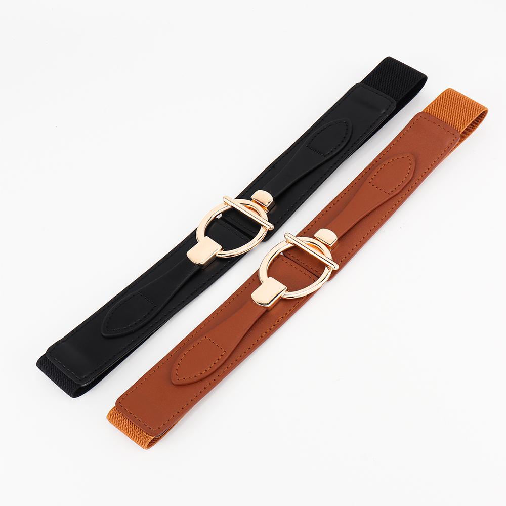 Casual Simple Style Classic Style Geometric Pu Leather Elastic Band Women's Leather Belts display picture 10