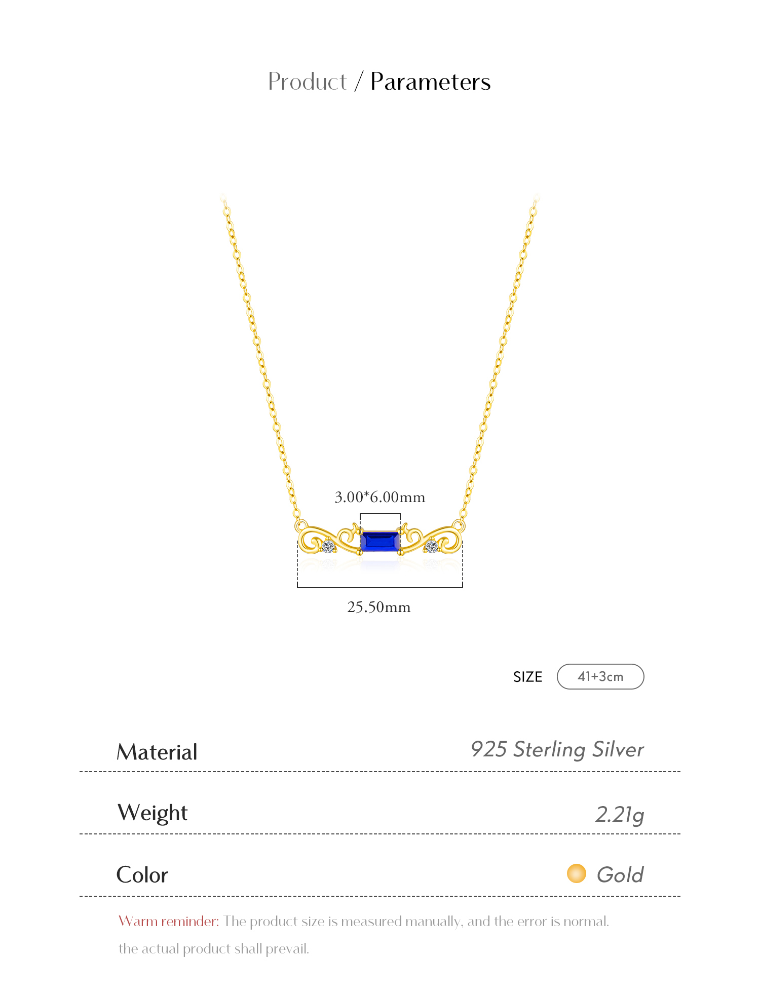Sterling Silver 14K Gold Plated Elegant Retro Plating Inlay Solid Color Zircon Pendant Necklace display picture 3