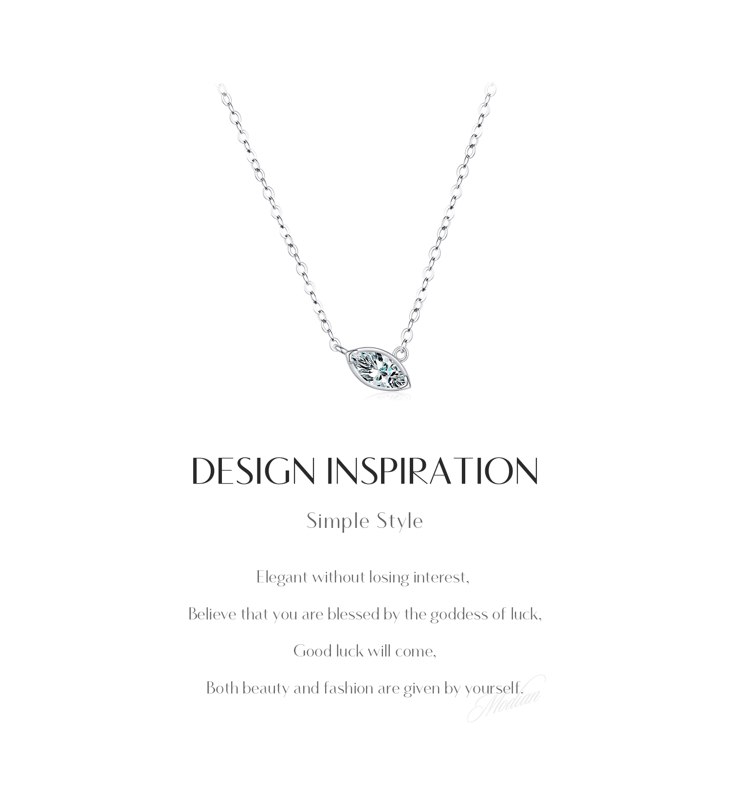 Sterling Silber Versilbert Elegant Einfacher Stil Überzug Inlay Oval Zirkon Halskette Mit Anhänger display picture 1