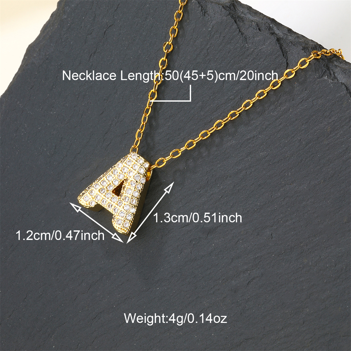 Le Cuivre Plaqué Or 18K Décontractée Style Simple Incruster Lettre Zircon Pendentif display picture 9