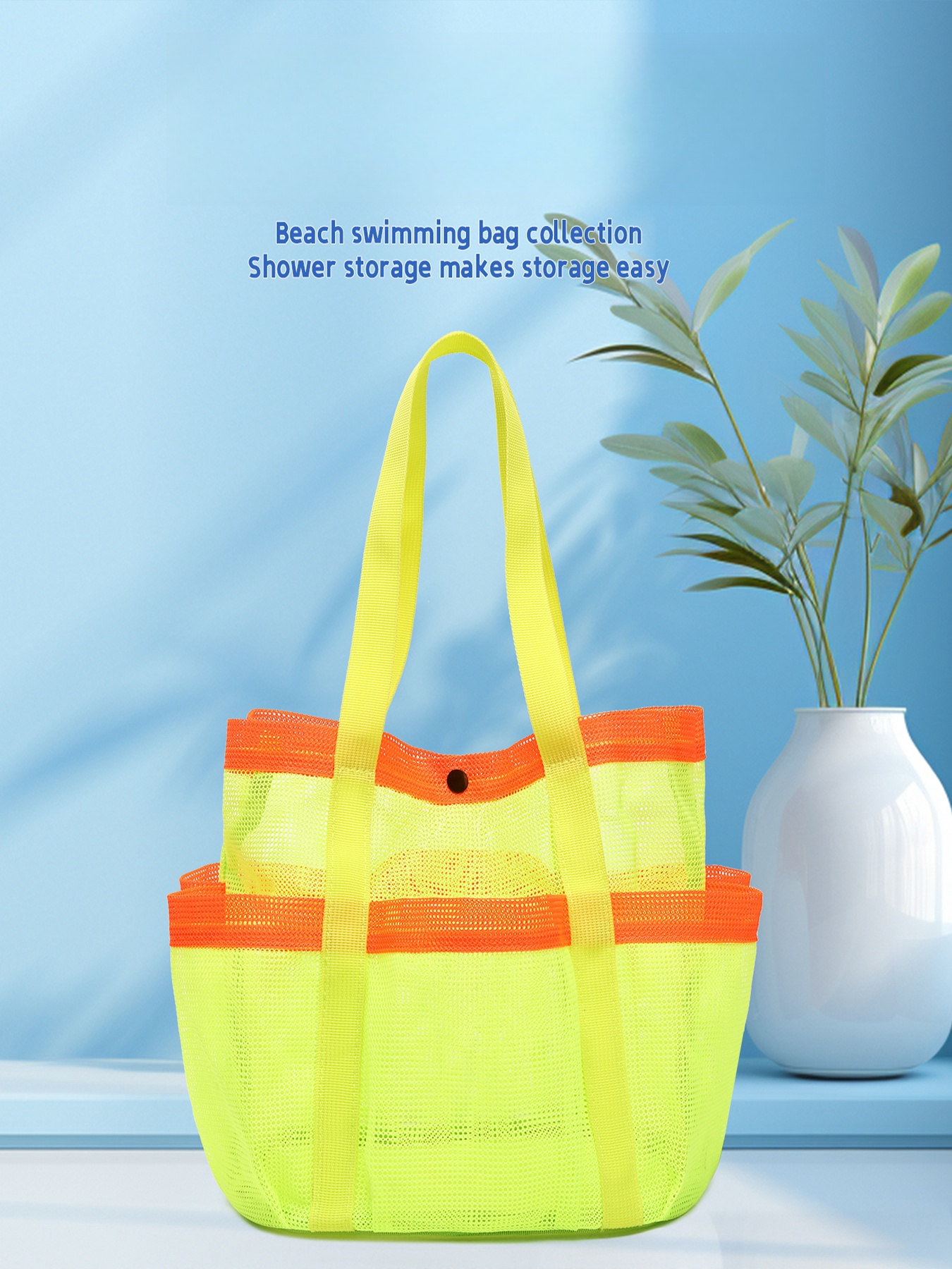 Unisex Polyester Color Block Vacation Square Buckle Beach Bag display picture 4
