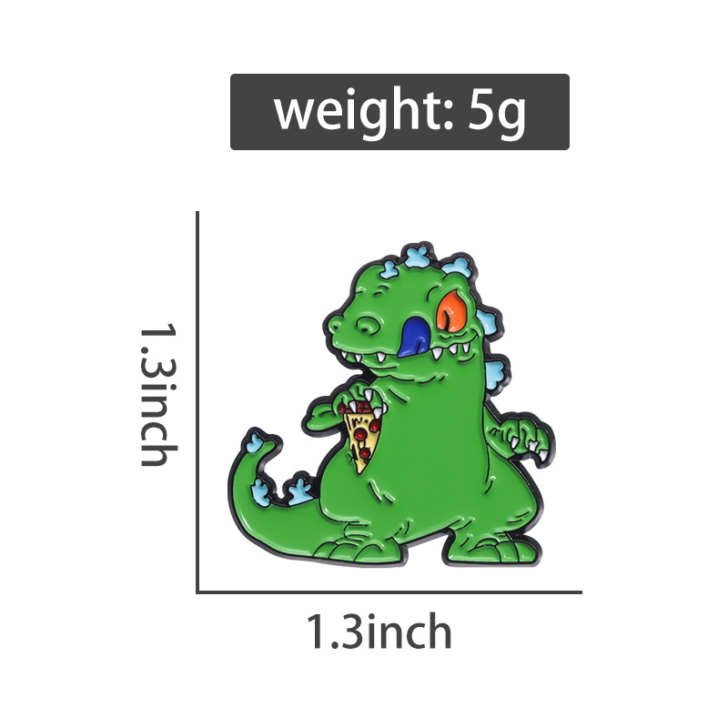 Cartoon Style Cute Sweet Animal Dinosaur Alloy Plating Unisex Brooches display picture 1