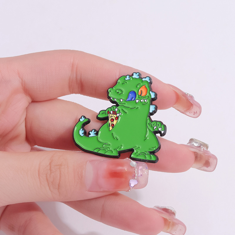 Cartoon Style Cute Sweet Animal Dinosaur Alloy Plating Unisex Brooches display picture 3
