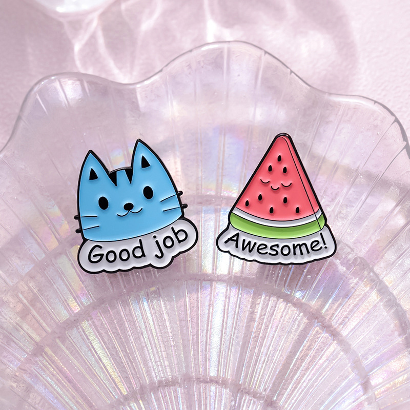 Cartoon Style Cute Sweet Star Bee Watermelon Alloy Plating Unisex Brooches display picture 5