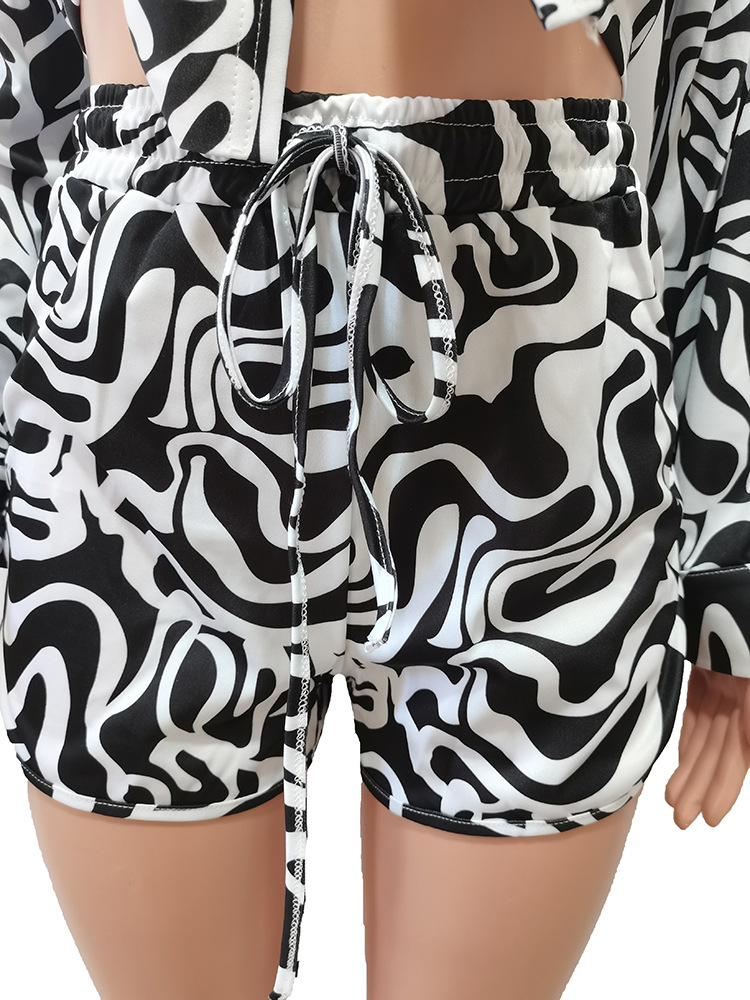 Holiday Daily Women's Hawaiian Tropical Color Block Polyester Shorts Sets Shorts Sets display picture 13