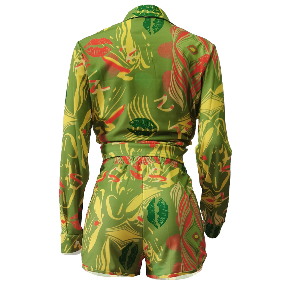 Holiday Daily Women's Hawaiian Tropical Color Block Polyester Shorts Sets Shorts Sets display picture 61