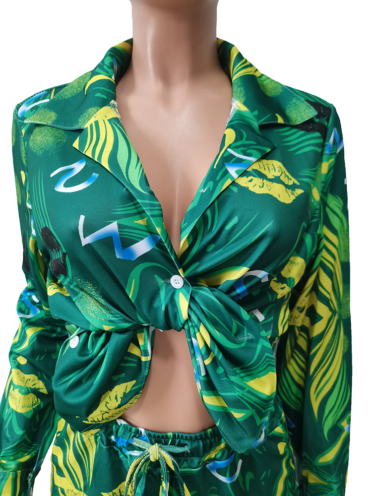 Holiday Daily Women's Hawaiian Tropical Color Block Polyester Shorts Sets Shorts Sets display picture 39