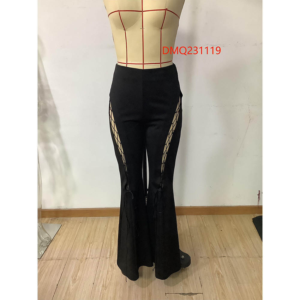 Women's Holiday Daily Bar Simple Style Solid Color Full Length Casual Pants Flared Pants display picture 6