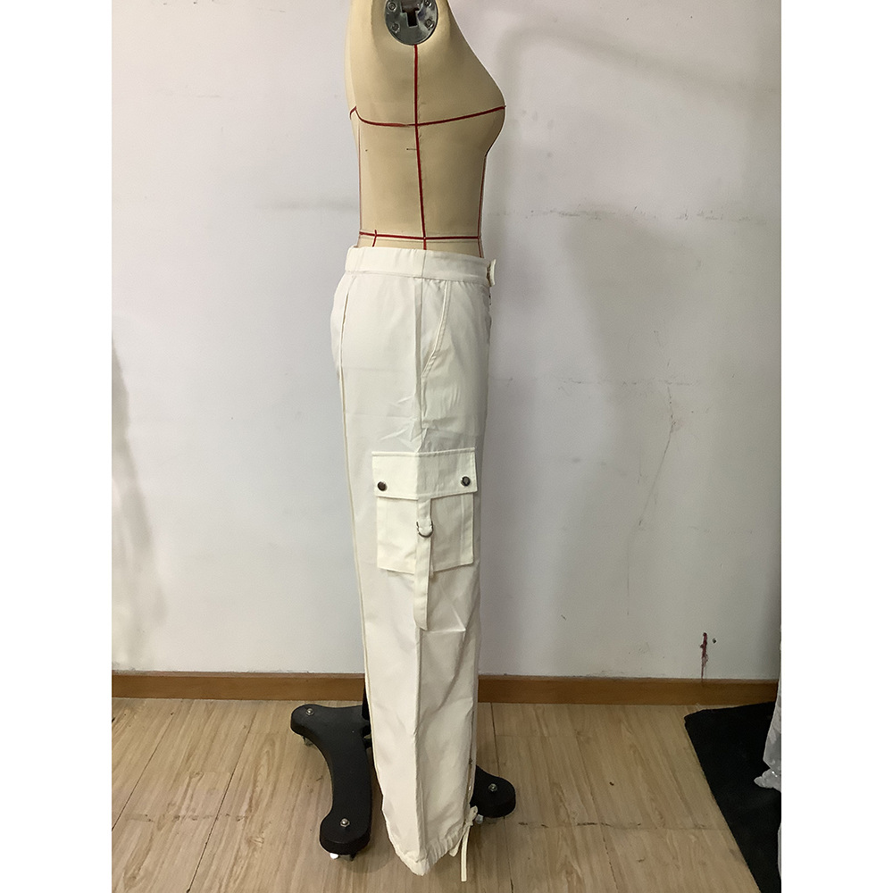 Women's Holiday Daily Simple Style Solid Color Full Length Casual Pants Cargo Pants display picture 7