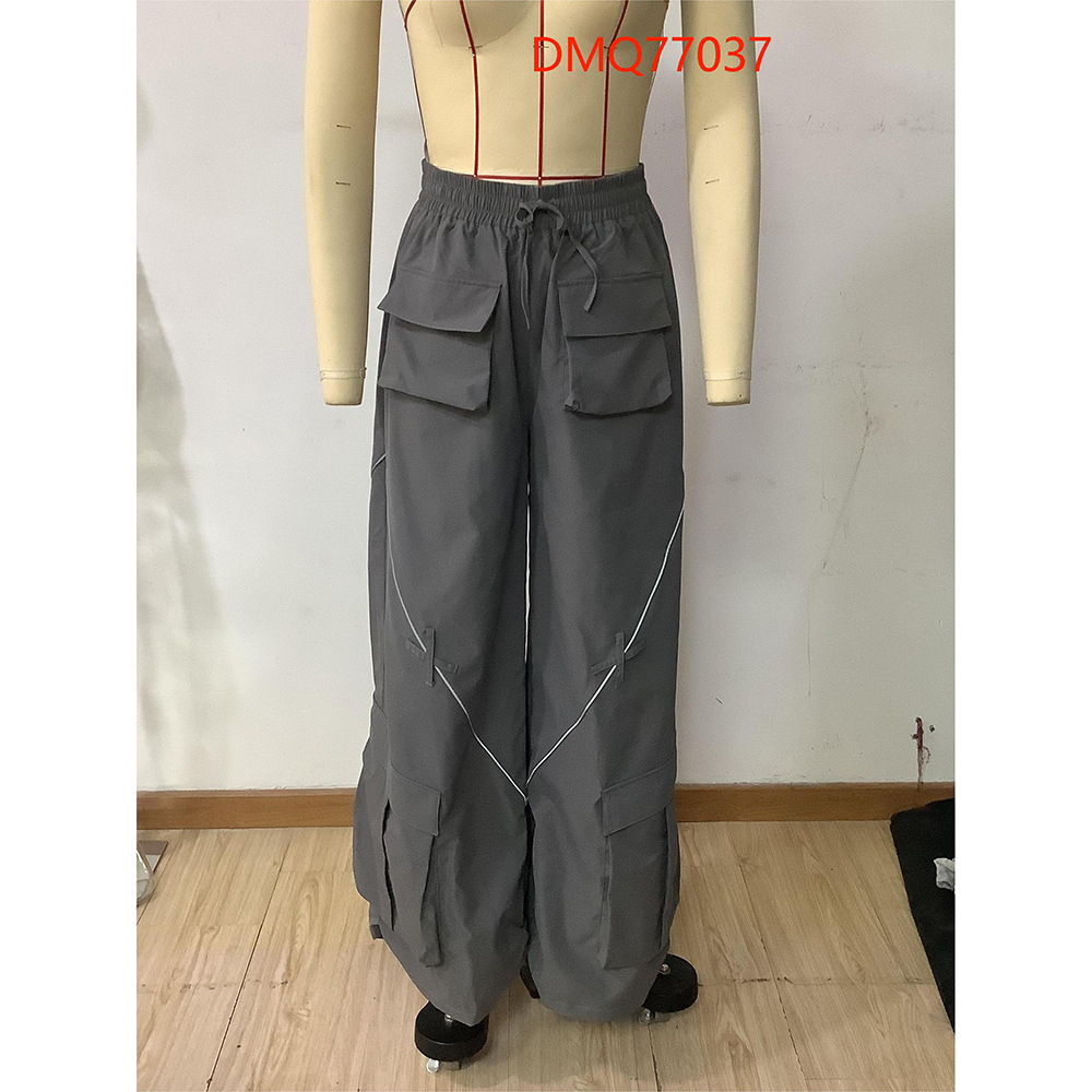 Women's Daily Simple Style Solid Color Full Length Multiple Pockets Casual Pants Cargo Pants display picture 6