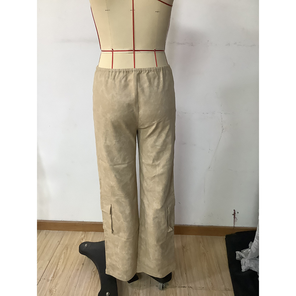Women's Daily Simple Style Solid Color Full Length Non-Ironing Treatment Zipper Casual Pants Cargo Pants display picture 6