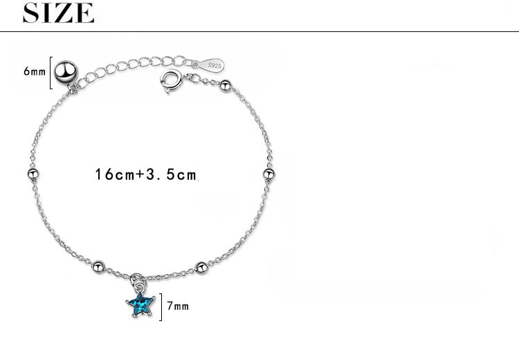 Copper White Gold Plated Fairy Style Elegant Lady Inlay Pentagram Rhinestones Bracelets display picture 1