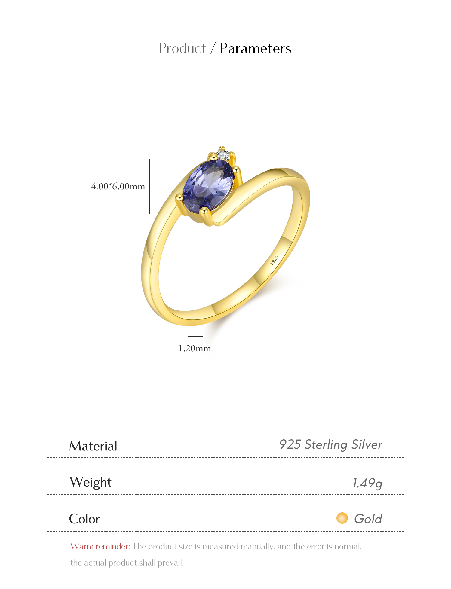 Sterling Silber 14 Karat Vergoldet Retro Luxuriös Neuheit Inlay Oval Zirkon Ringe display picture 4