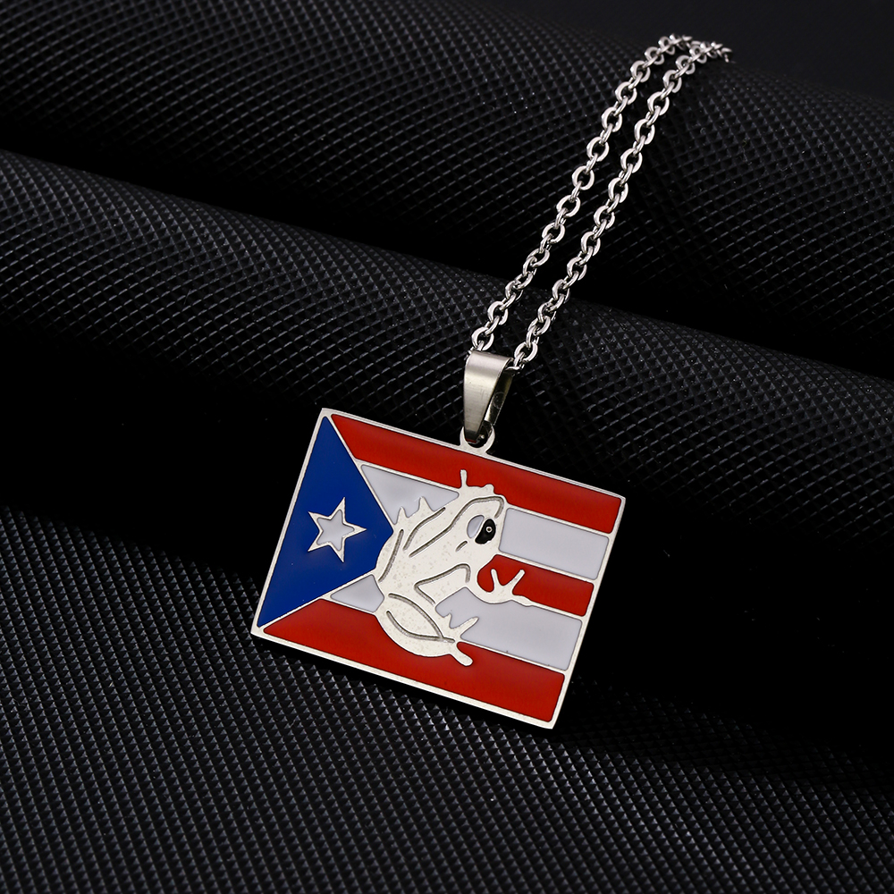Ethnic Style Flag 201 Stainless Steel 304 Stainless Steel Enamel Plating None 18K Gold Plated Unisex Pendant Necklace display picture 7
