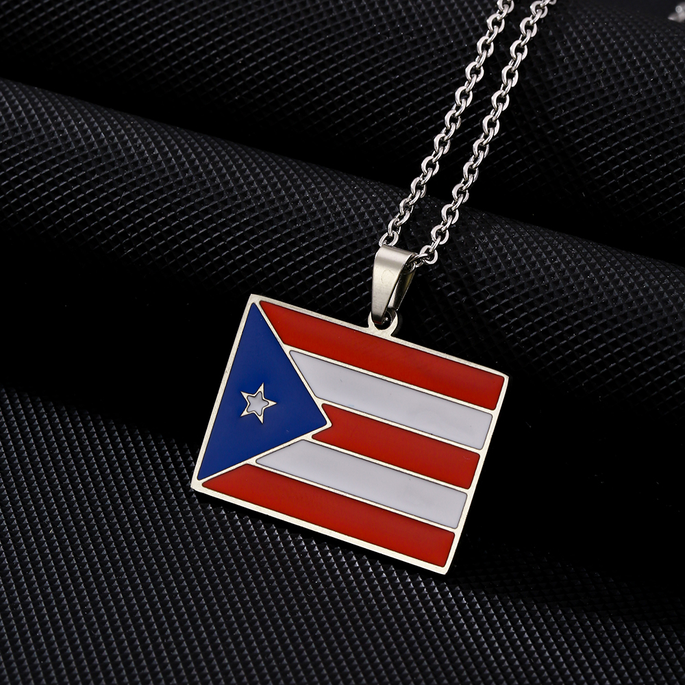 Ethnic Style Flag 201 Stainless Steel 304 Stainless Steel Enamel Plating None 18K Gold Plated Unisex Pendant Necklace display picture 6