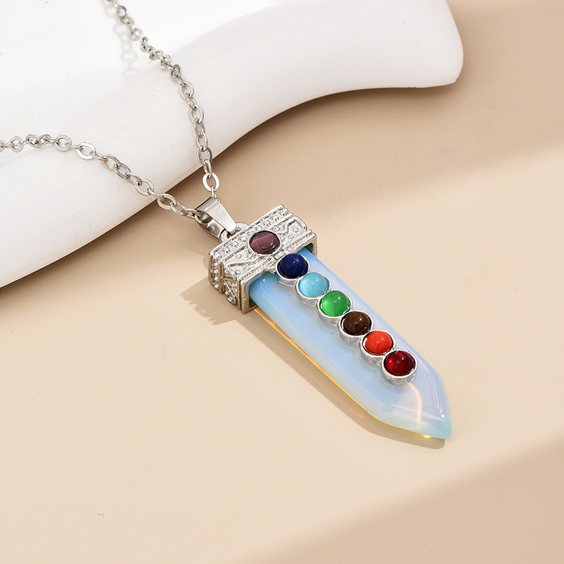 Wholesale Jewelry Simple Style Classic Style Geometric Alloy Rhinestones Inlay Pendant Necklace display picture 3