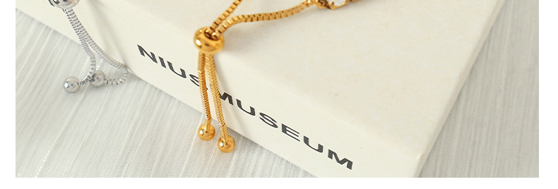 Titanium Steel 18K Gold Plated Basic Simple Style Inlay Geometric Zircon Bracelets display picture 4