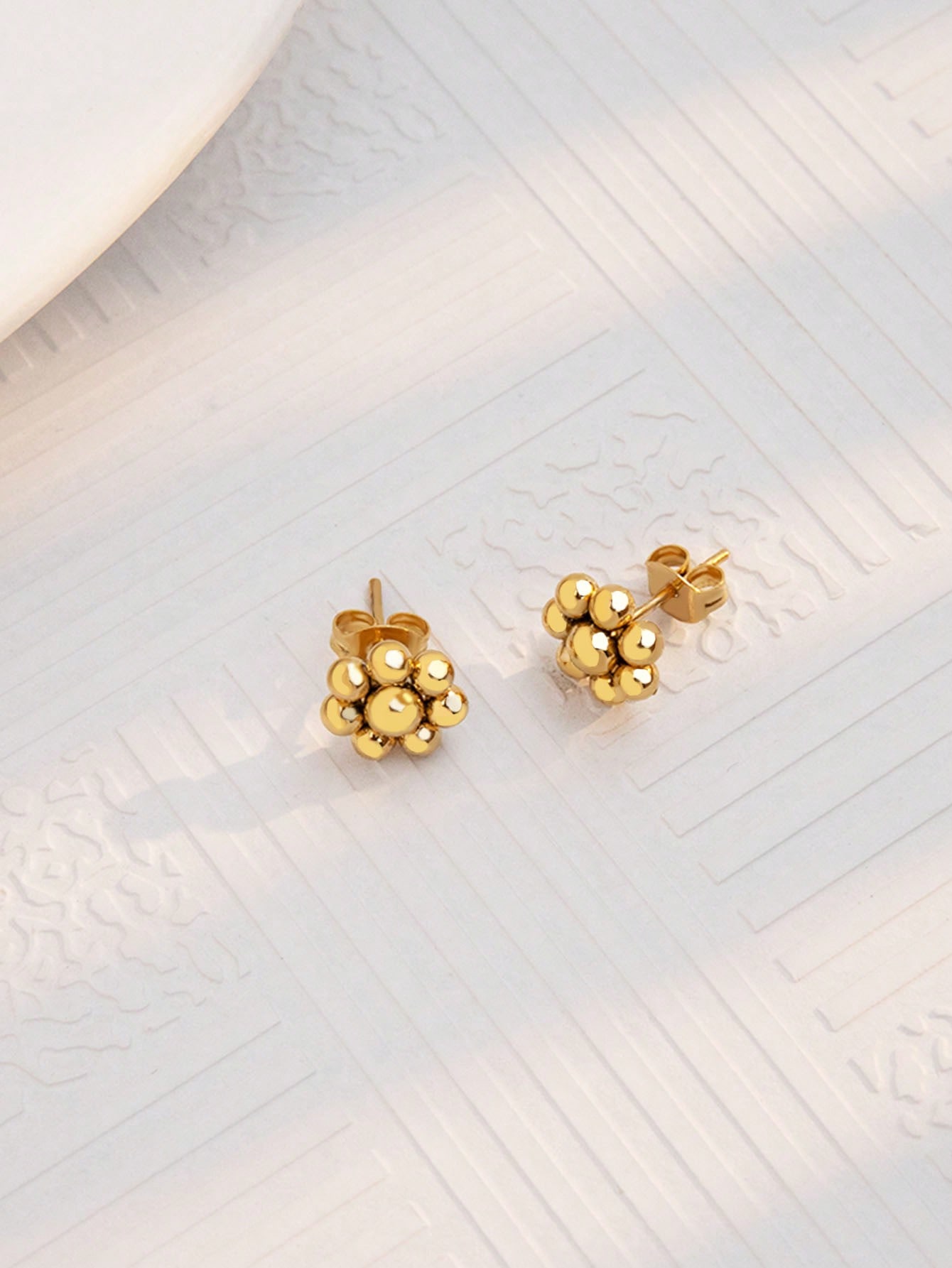 1 Pair Cute Simple Style Geometric Heart Shape 304 Stainless Steel 18K Gold Plated Ear Studs display picture 6