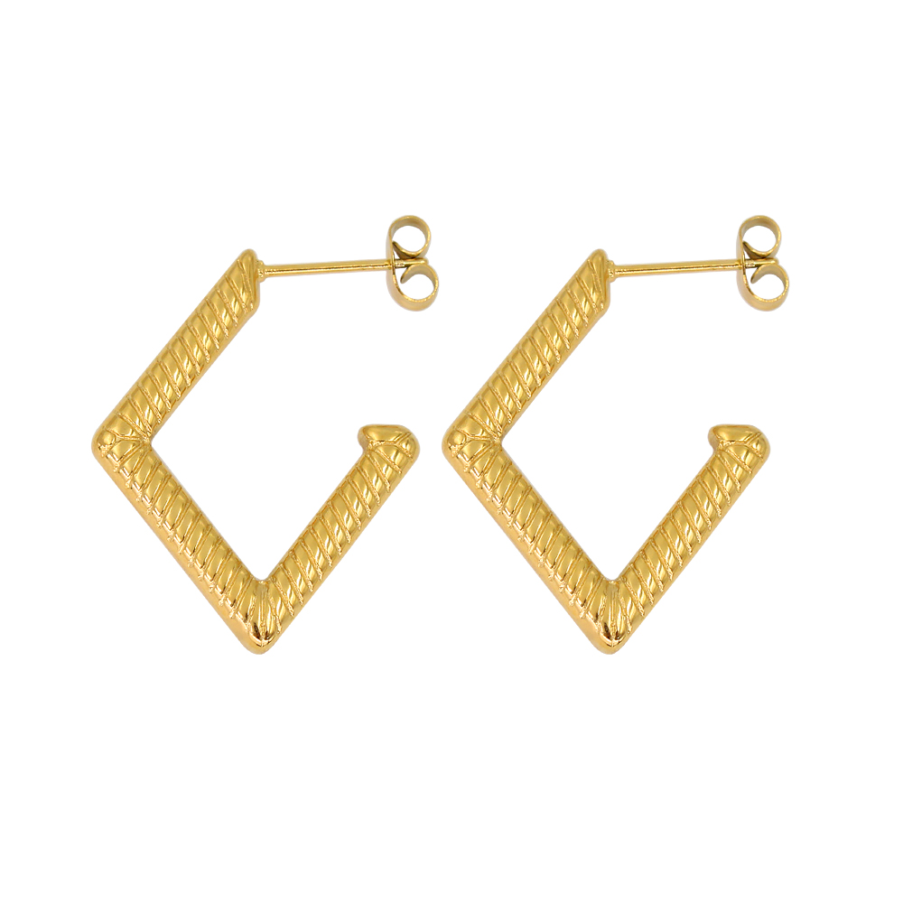 1 Paar Einfacher Stil Pendeln Geometrisch Edelstahl 304 18 Karat Vergoldet Ohrringe display picture 13