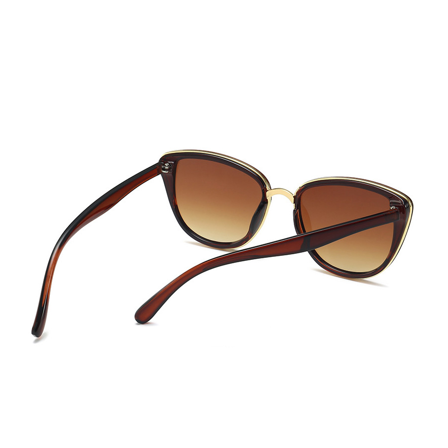 Vacation Simple Style Solid Color Leopard Ac Cat Eye Full Frame Women's Sunglasses display picture 4