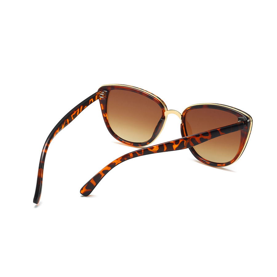 Vacation Simple Style Solid Color Leopard Ac Cat Eye Full Frame Women's Sunglasses display picture 6
