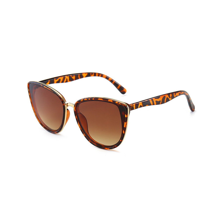Ferien Einfacher Stil Einfarbig Leopard Ac Katzenauge Vollbild Sonnenbrille Der Frauen display picture 5