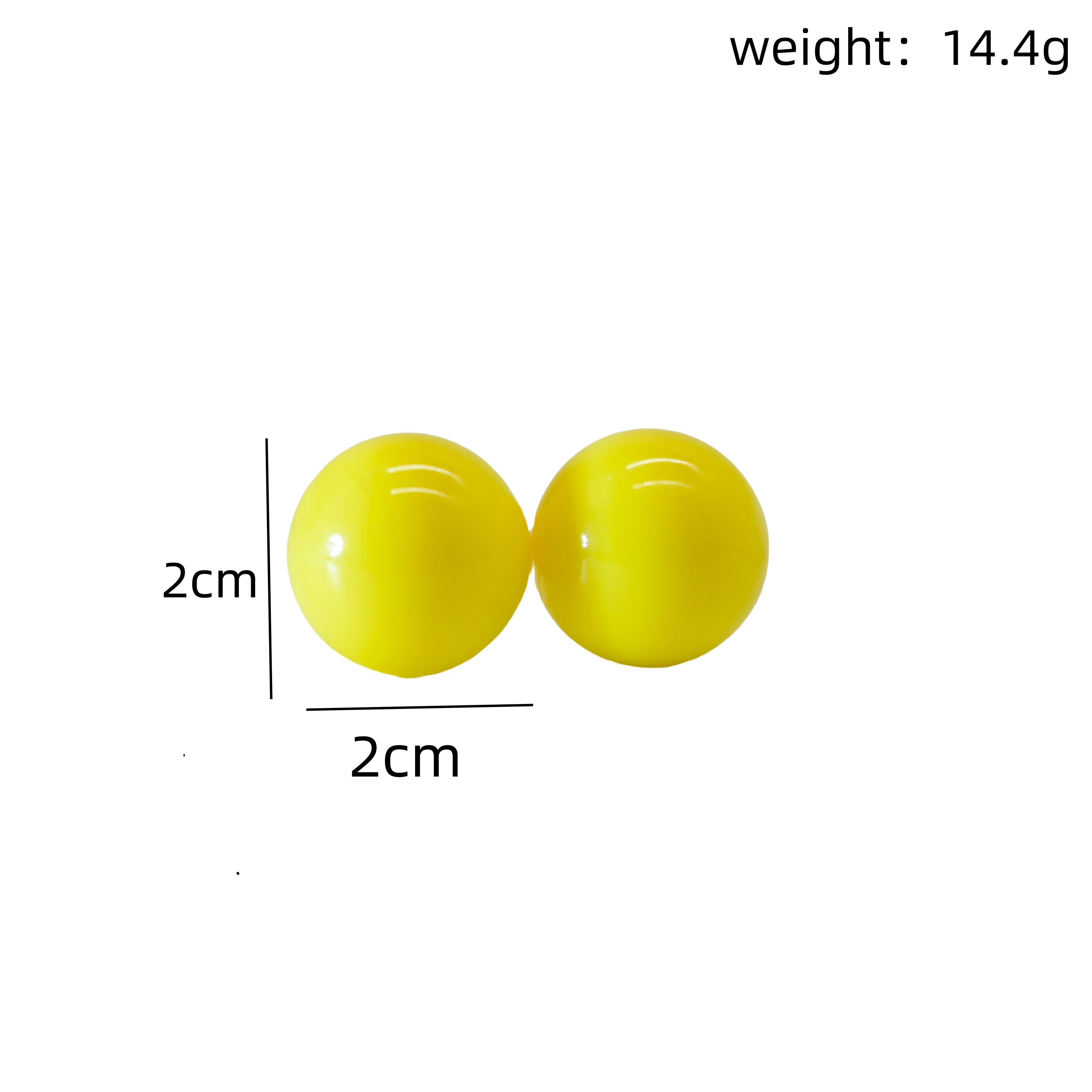 1 Pair Simple Style Classic Style Semicircle Resin Ear Studs display picture 4