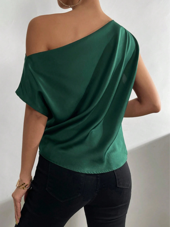 Women's Blouse Short Sleeve Blouses Elegant Simple Style Solid Color display picture 20