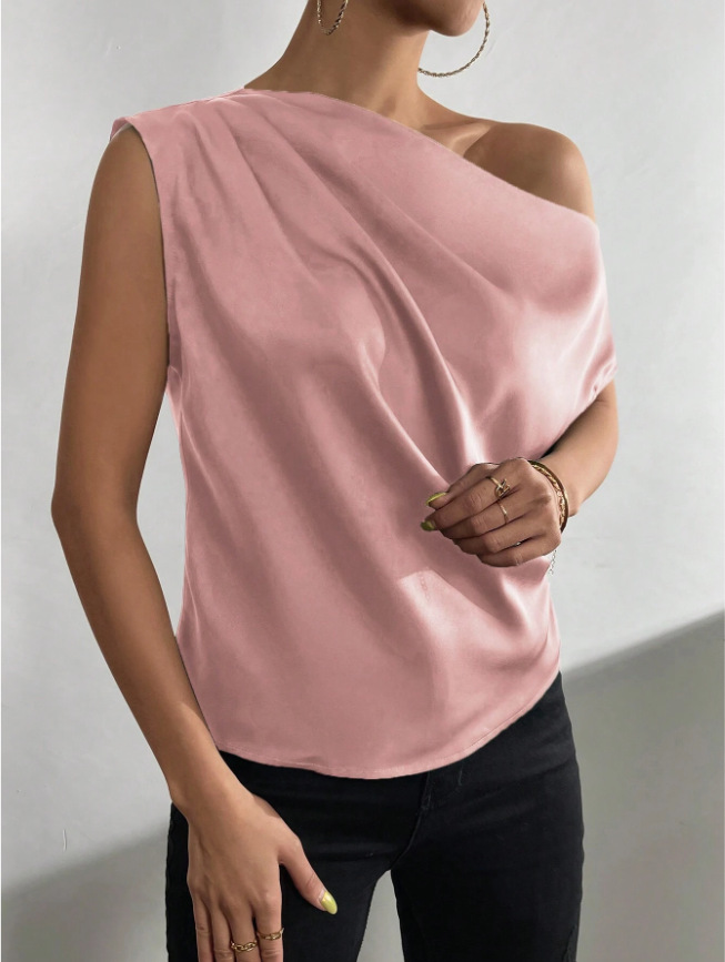 Women's Blouse Short Sleeve Blouses Elegant Simple Style Solid Color display picture 15