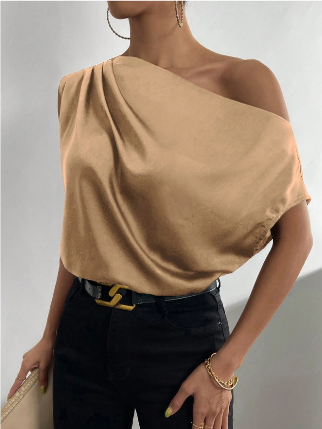 Women's Blouse Short Sleeve Blouses Elegant Simple Style Solid Color display picture 23