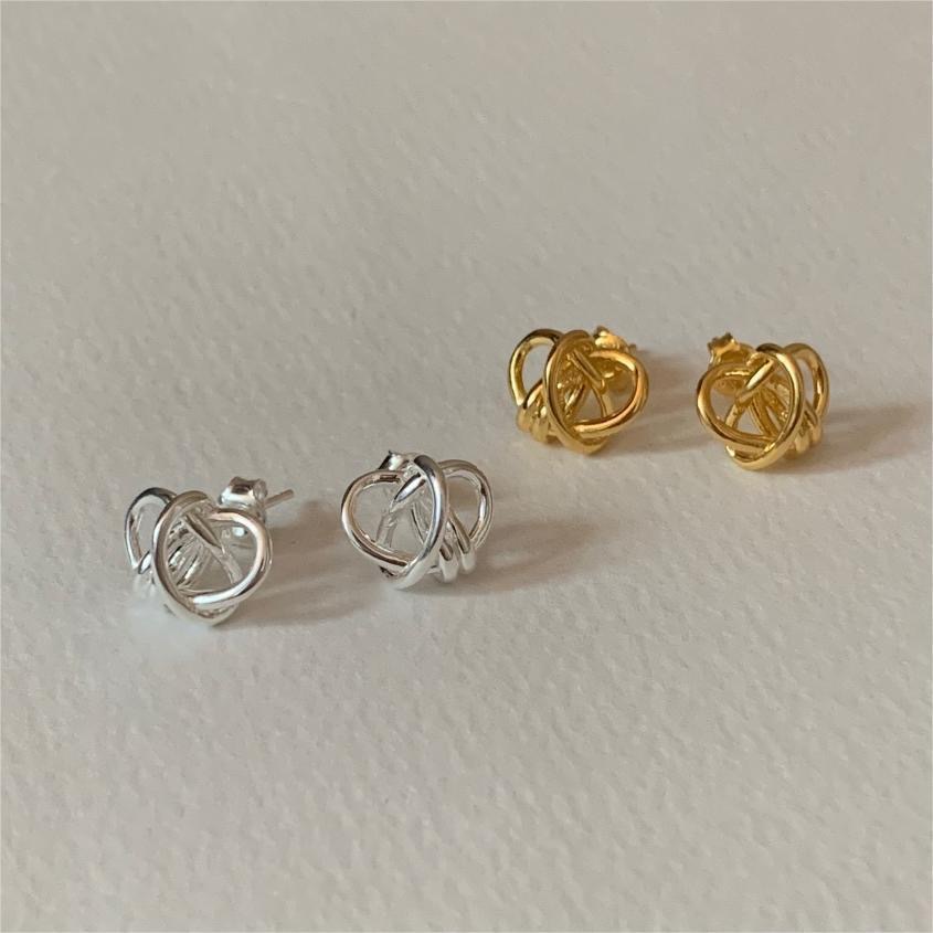 1 Pair Simple Style Bow Knot Plating Sterling Silver Ear Studs display picture 3