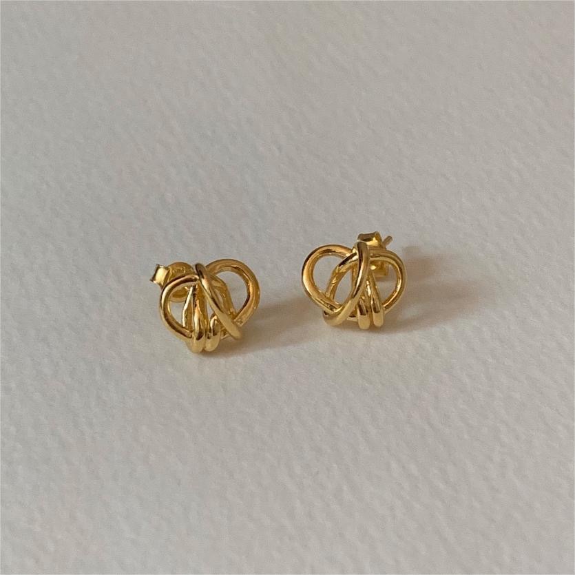 1 Pair Simple Style Bow Knot Plating Sterling Silver Ear Studs display picture 4