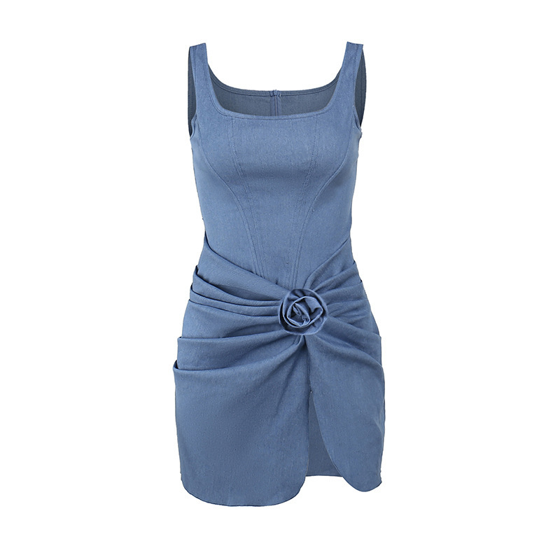 Women's Strap Dress Streetwear Square Neck Sleeveless Flower Above Knee Daily Date display picture 18