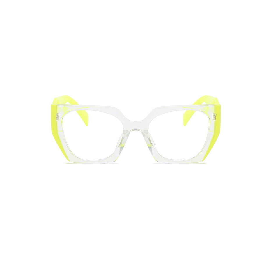 Retro Streetwear Color Block Leopard Ac Square Full Frame Optical Glasses display picture 6